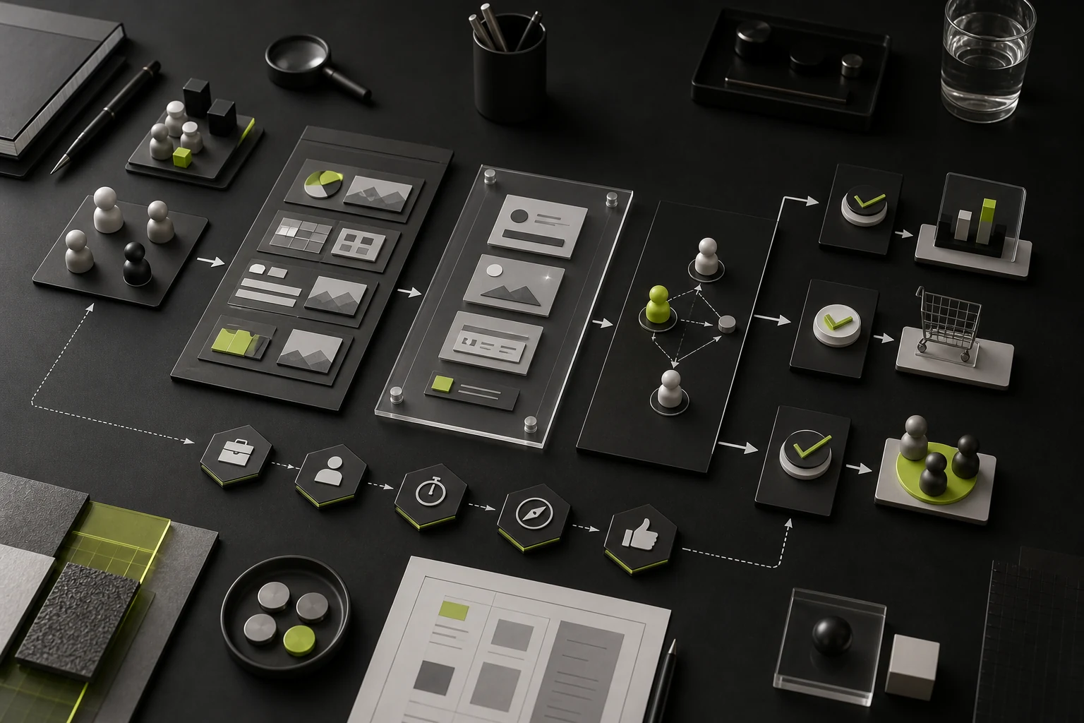 Visual explanation of the projects that fit a freelance designer