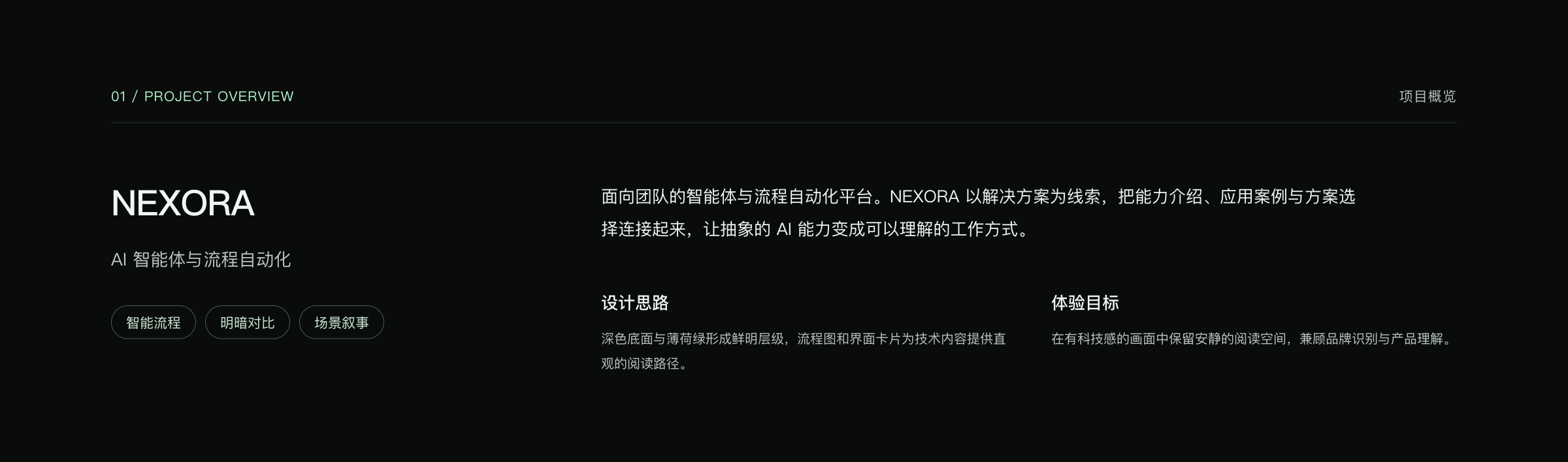 NEXORA AI 智能体与自动化网站设计