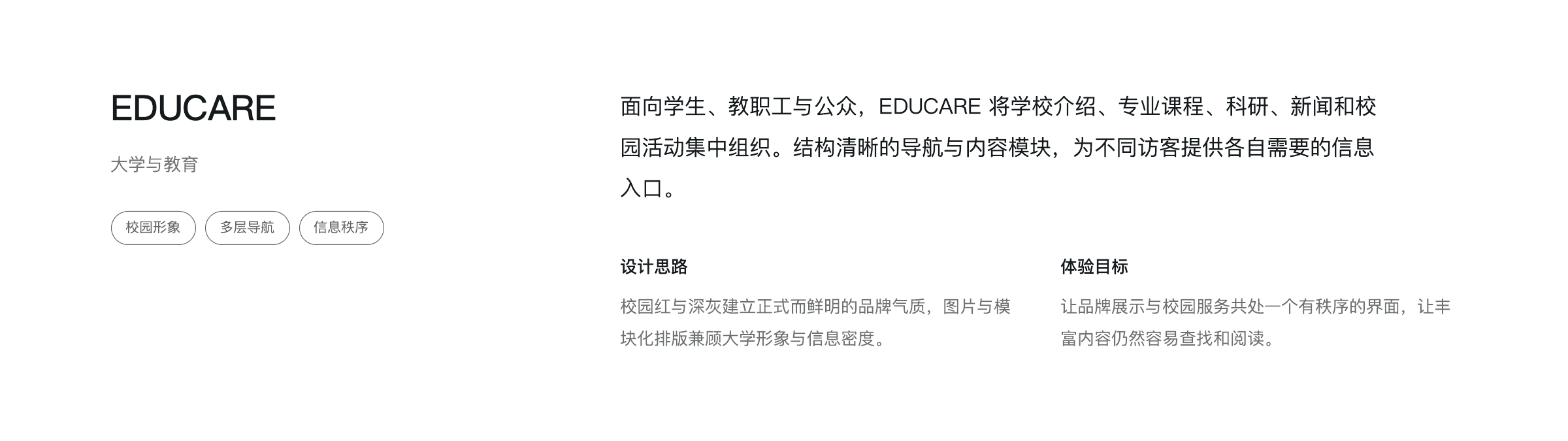 EDUCARE 大学品牌与校园门户网站