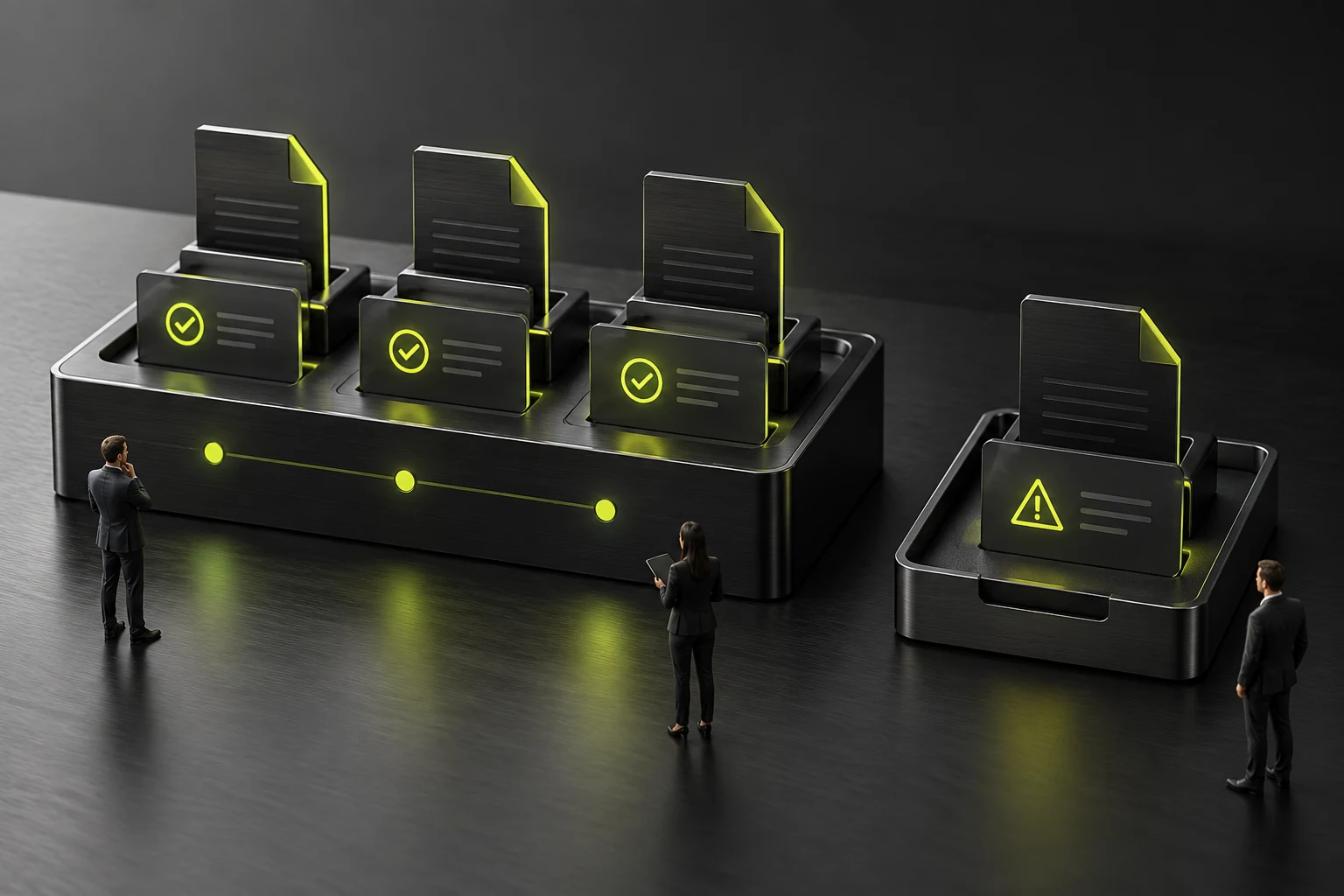 A miniature scene showing actual changes and unconfirmed items during resubmission