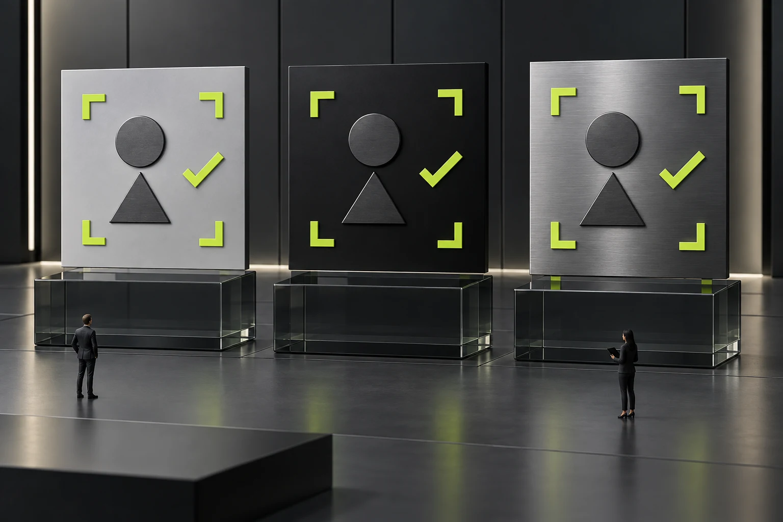 A miniature scene checking lockup whitespace, backgrounds, and final adopted files together
