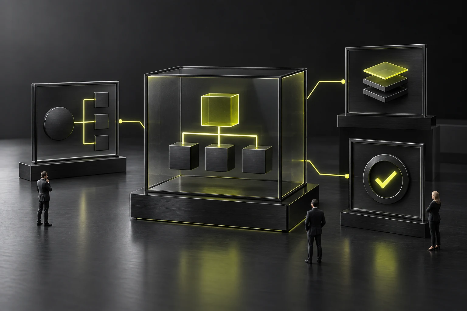 A miniature scene assigning different information relationships to covers and body images