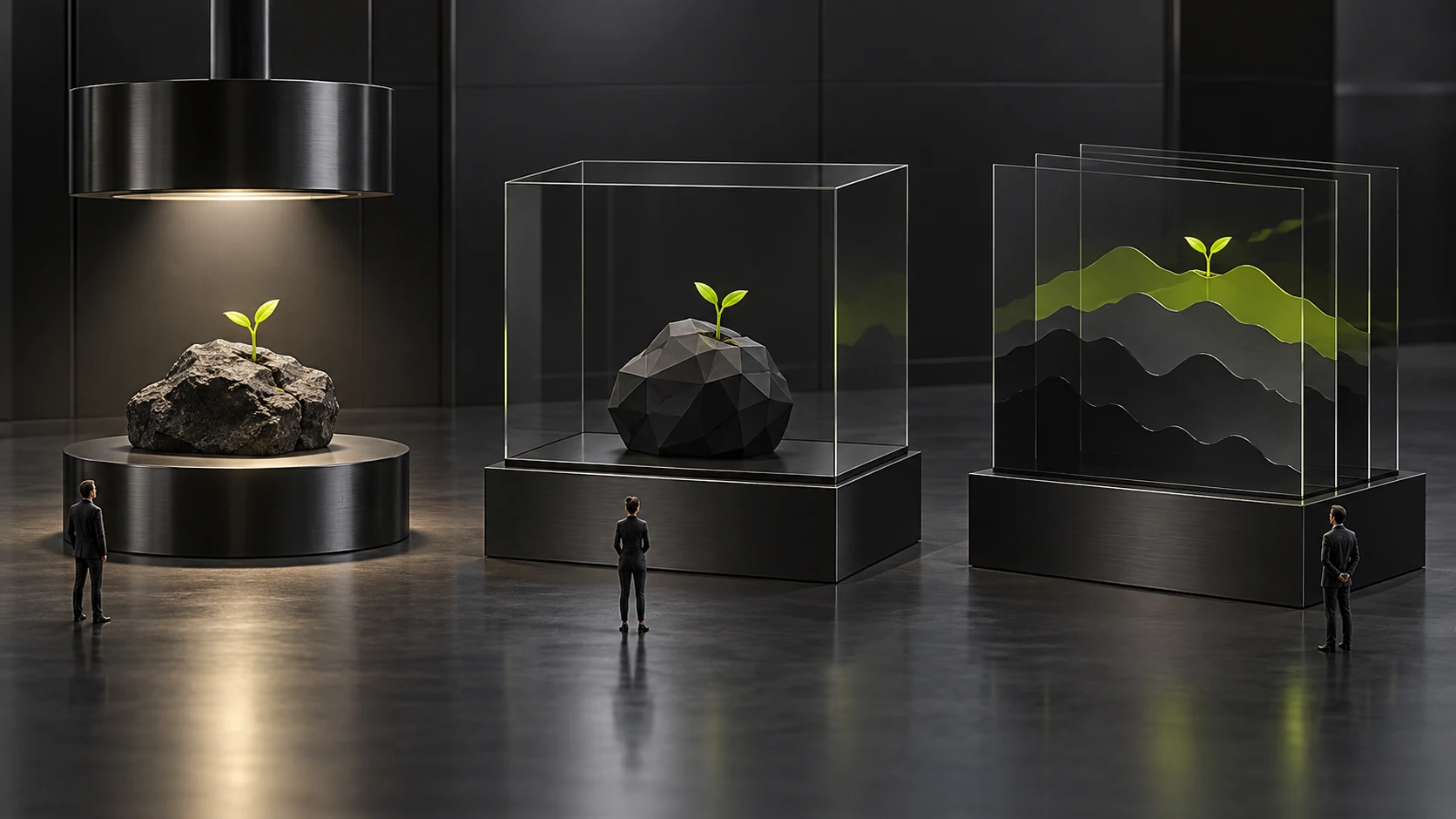 A miniature visual workshop using photography, 3D, and generated images according to content tasks