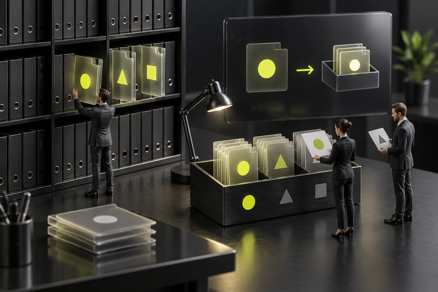 Test samples archived from a list while genuine business records remain