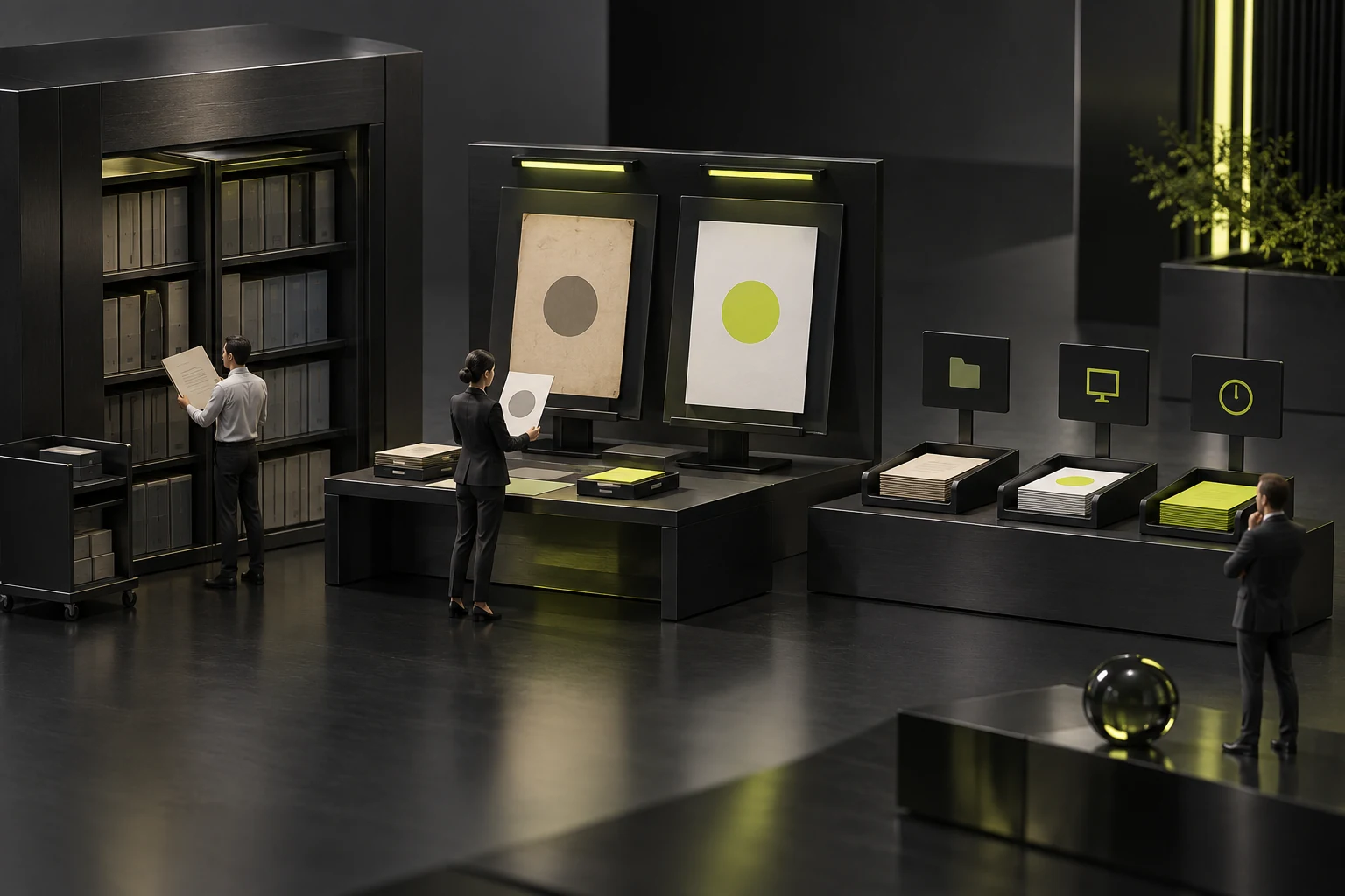 A miniature archive desk separating qualification sources, adopted versions, and unconfirmed materials