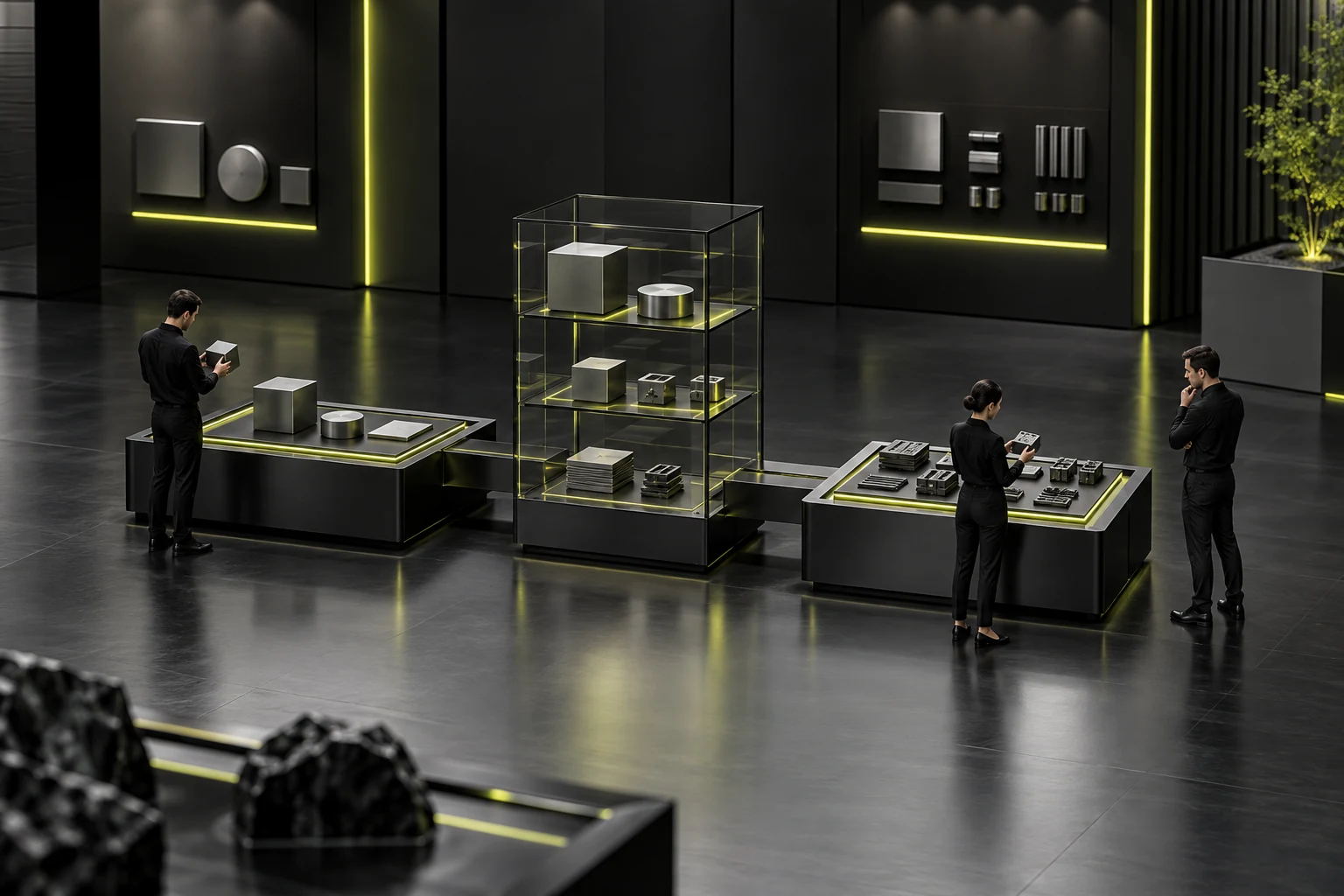Miniature scene showing shared structure alongside necessary special modules
