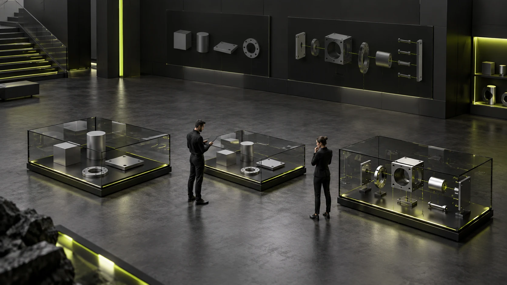 Miniature scene distinguishing shared product templates from special material structures