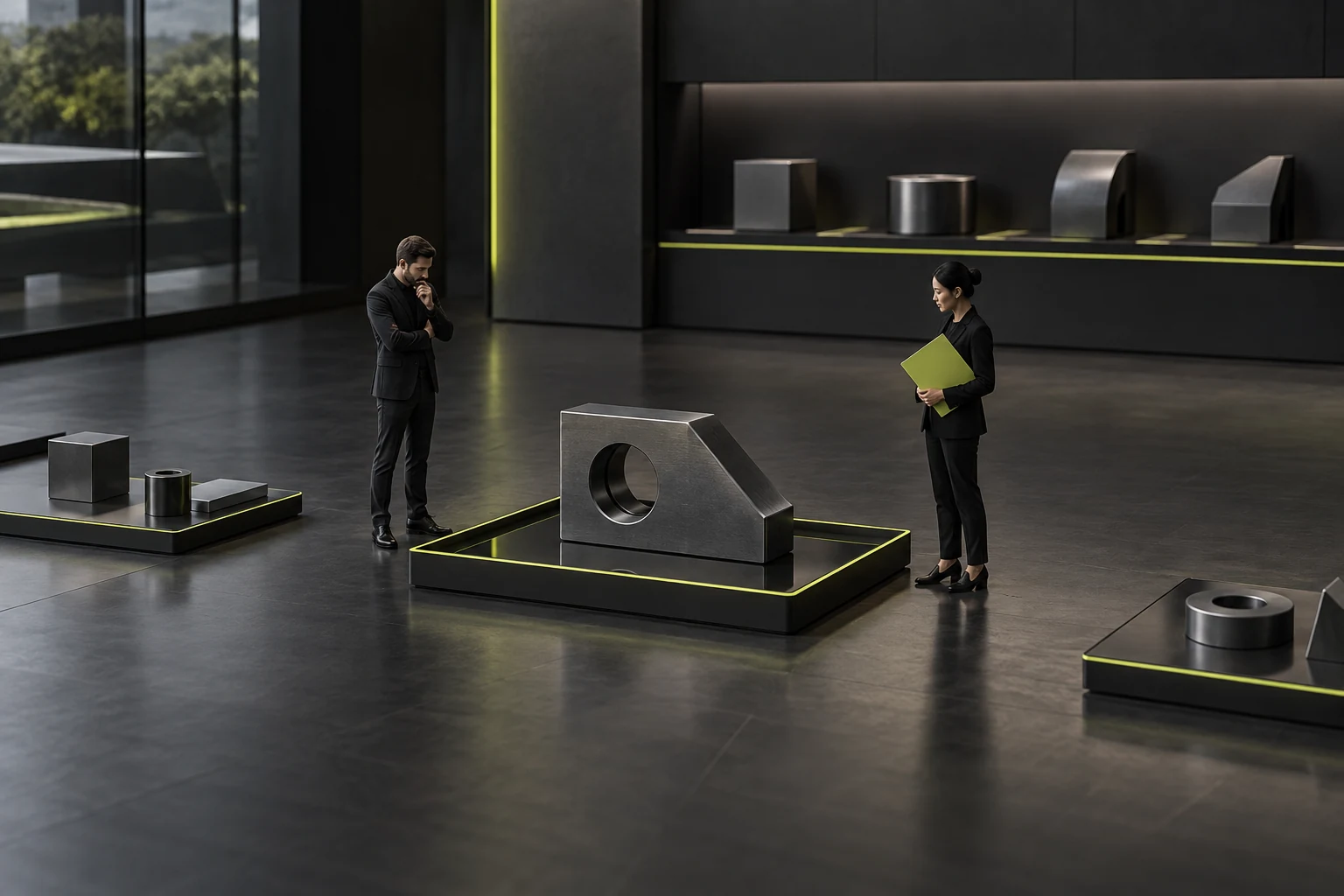 Miniature scene confirming product identity and use first in a sample inquiry