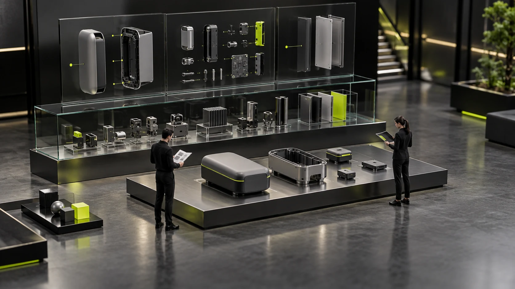 Miniature scene keeping product overviews and detailed materials connected to the same product