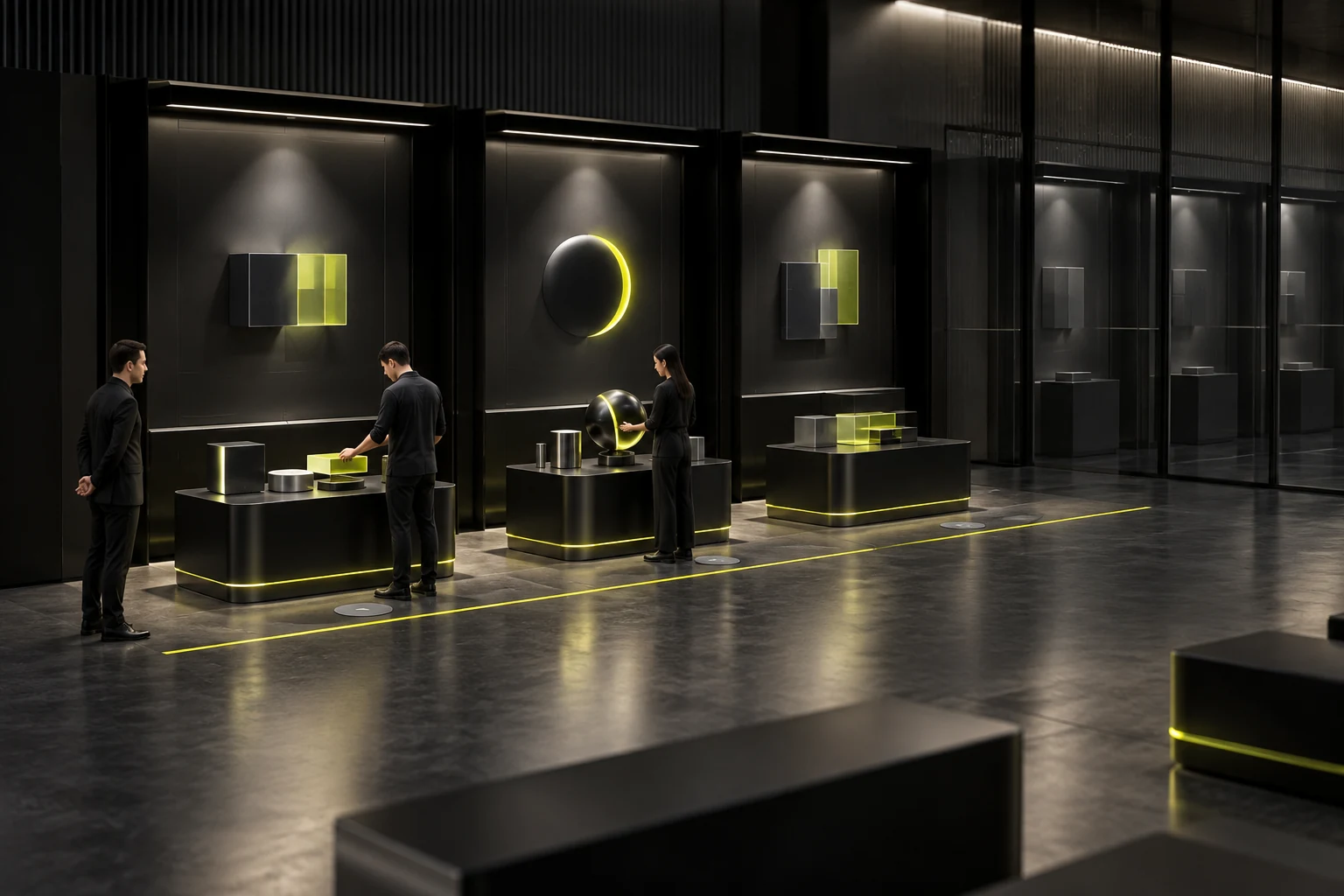 Miniature scene accurately distinguishing currently available tasks from unopened areas