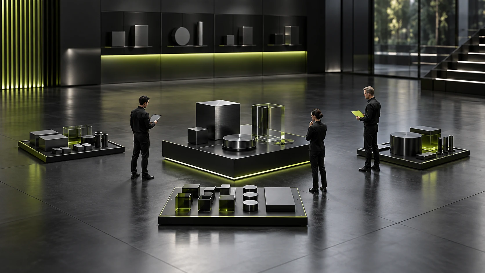 Miniature scene checking the product itself, installation assistance, and subsequent support separately