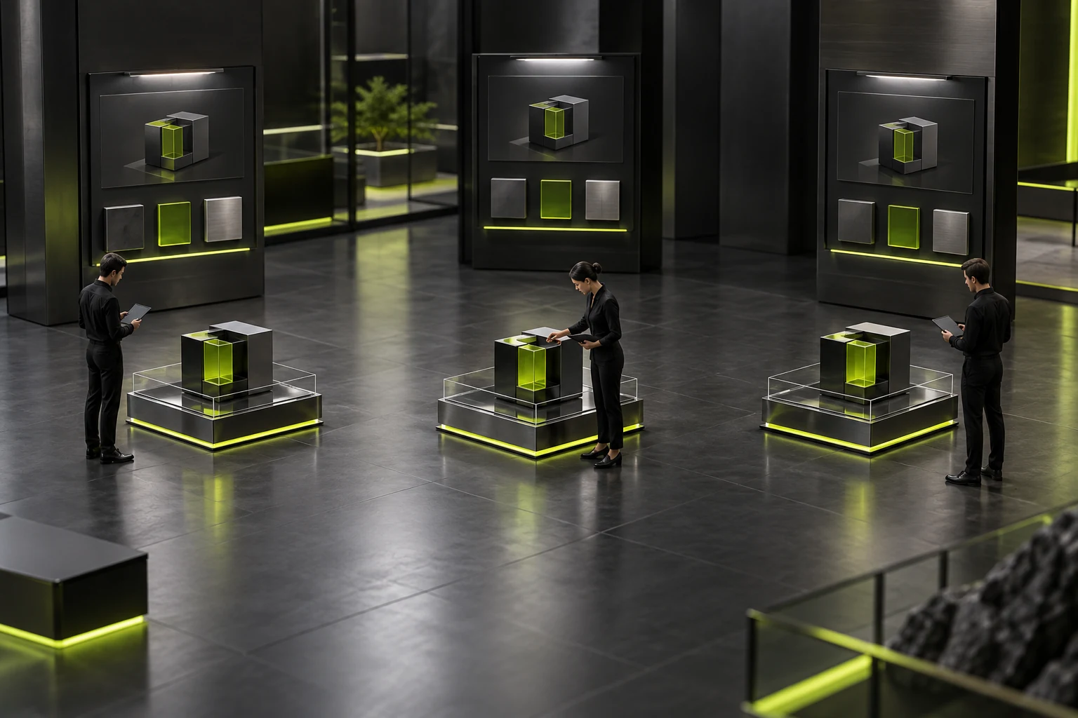 Miniature scene jointly checking related public materials after channel changes