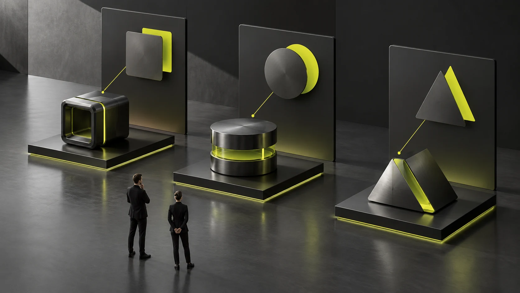 Conceptual products in three configurations correspond to page modules and attachments while staff check object and version consistency