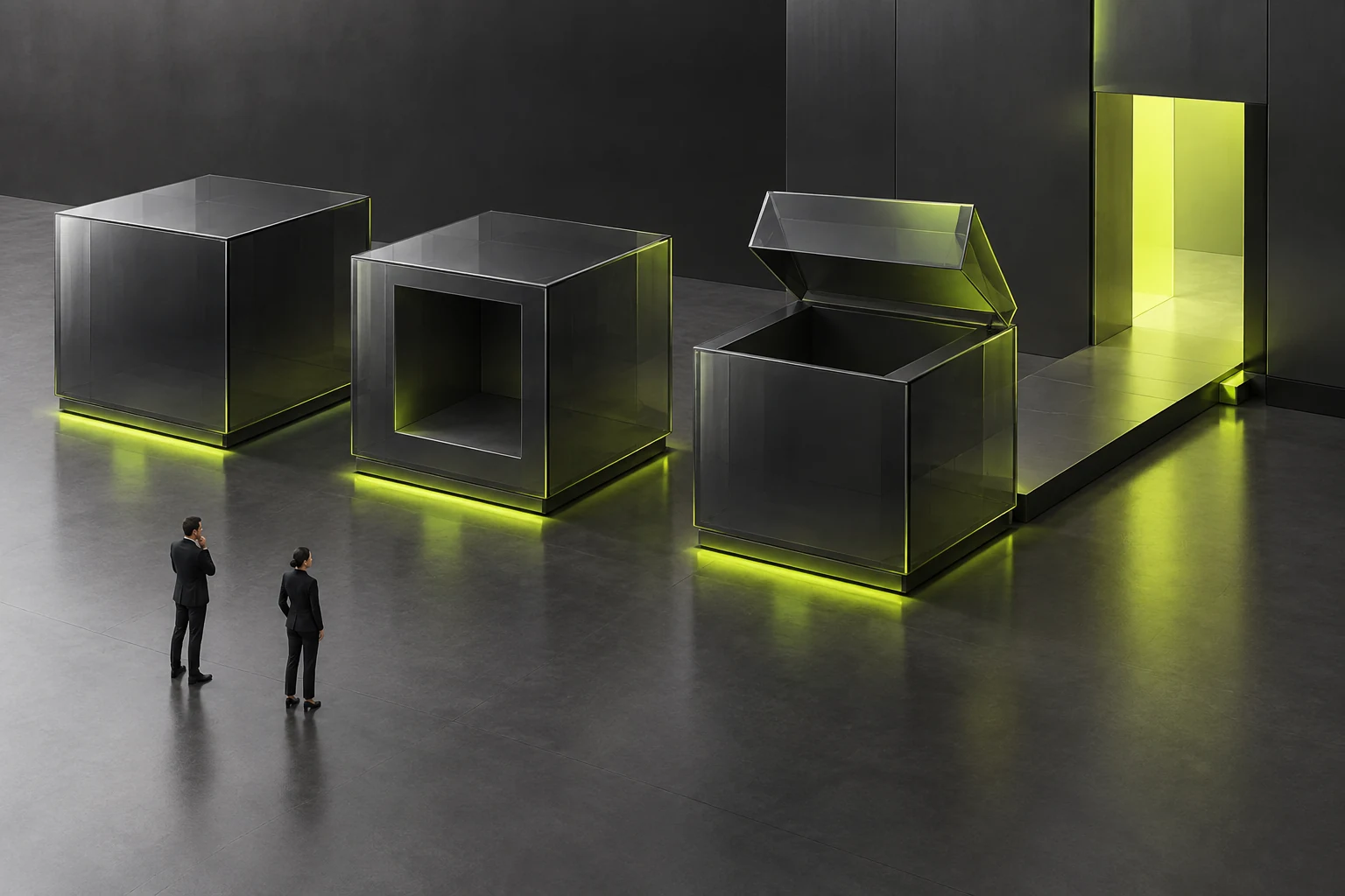 Inquiry capsules with different levels of completeness enter a receiving review area, where unknown conditions can still lead to further discussion.