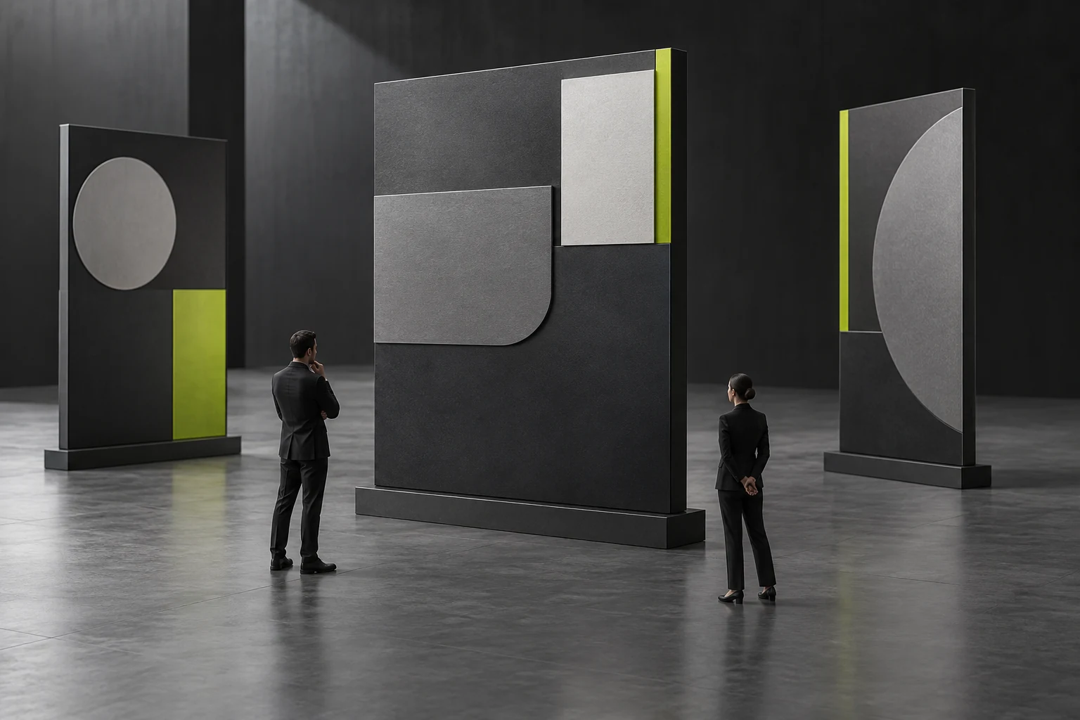 Layered materials show background, content and emphasis roles and combinations.