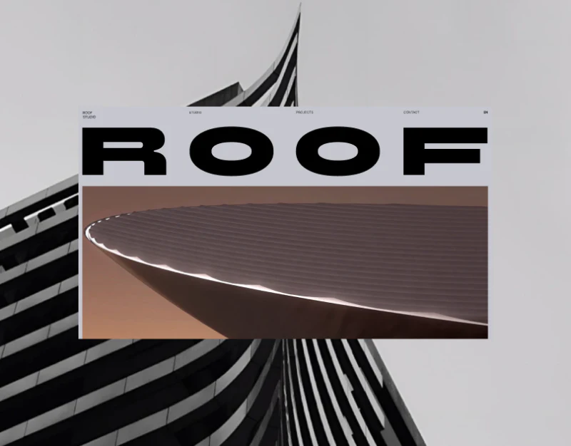 Architecture Studio Website Design: ROOF’s Project Index design preview