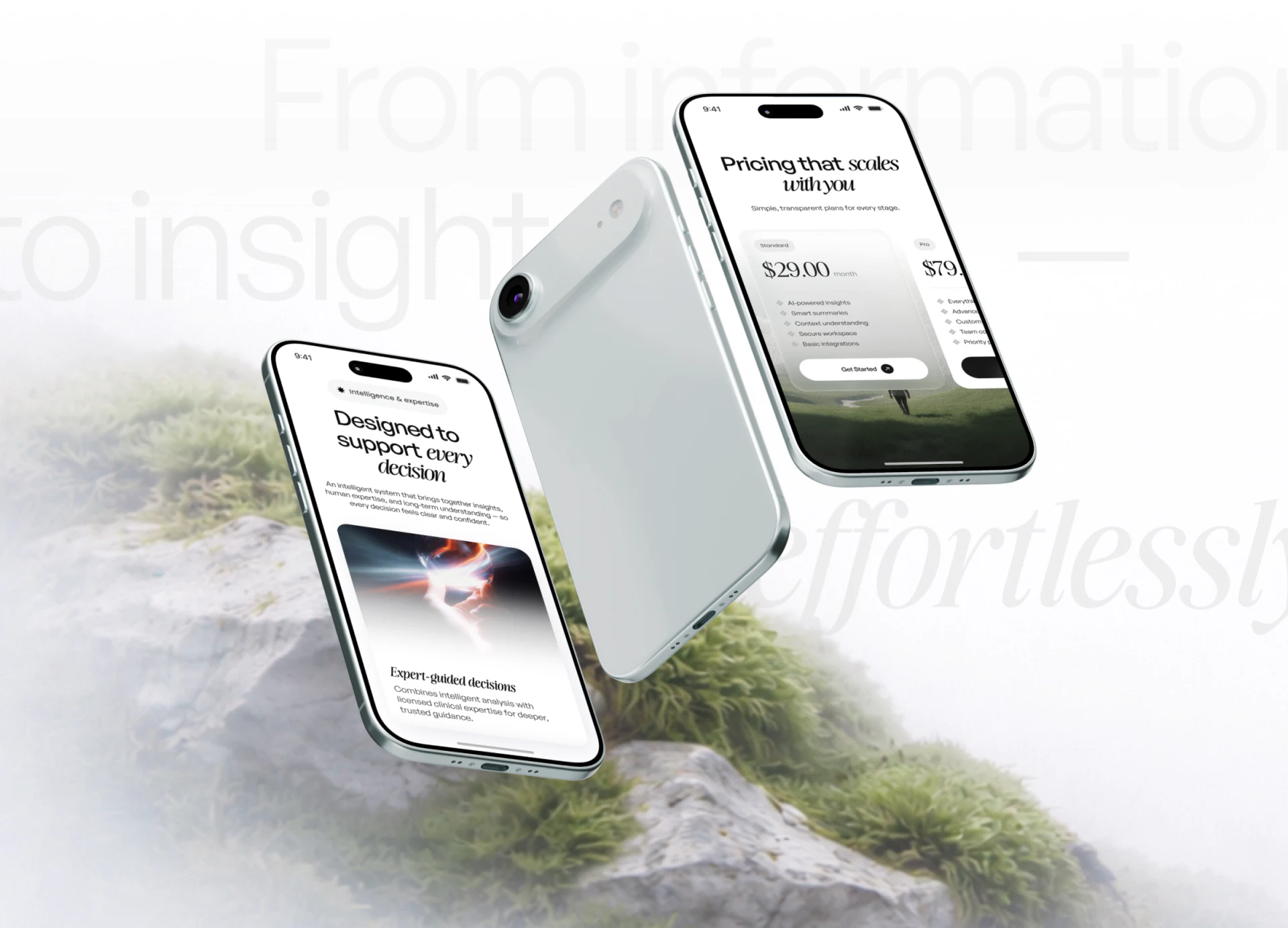 Auralis mobile feature introduction and Standard and Pro pricing cards