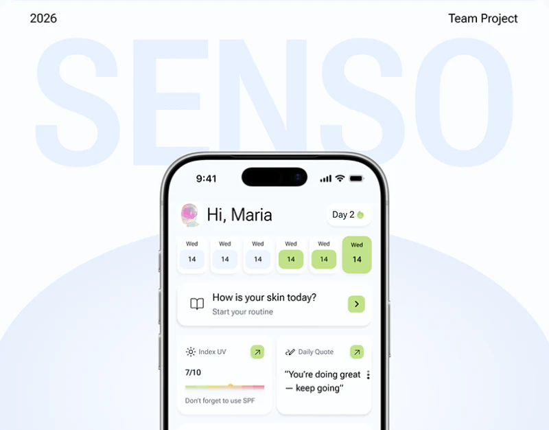 Skincare Tracking App Design: Senso’s Recording Layers design preview