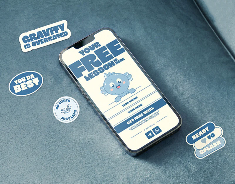 Children’s Course Website Design: An Ocean Theme design preview