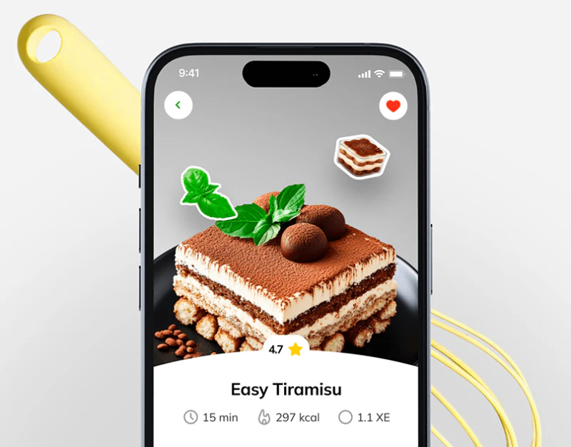 Recipe App Design: Clarify Portions Beyond the Photo design preview