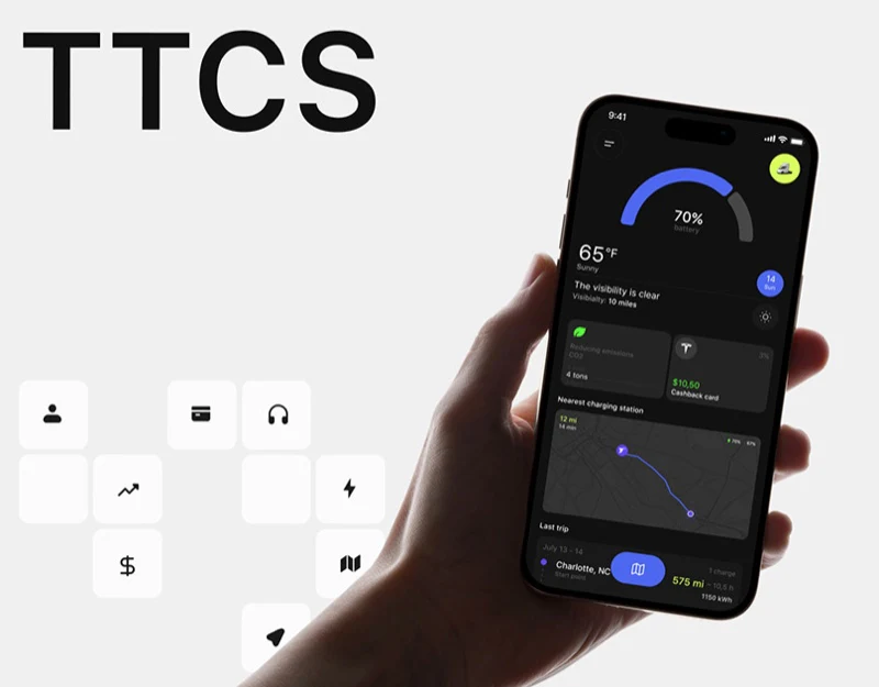 Charging Station App Interface Design: Routes and Bills design preview