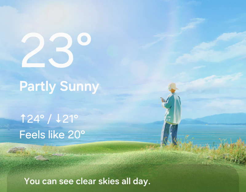 Weather App Scene Design: Changing Skies, Stable Forecasts design preview