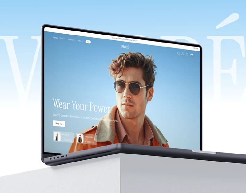 AI Styling Shopping Interface: Chat, Preview, and Options design preview
