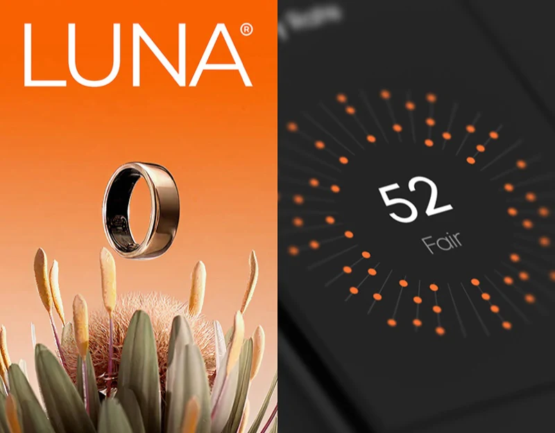 Smart Ring App Design: Read the Metrics in Orange design preview